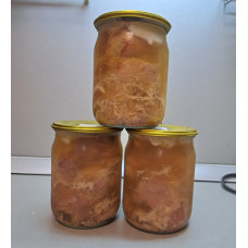 Индейка тушёная (банка стекло 450гр) (код товара МП11) 